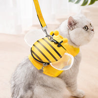 Cat vest type traction rope small dog chest harness dog walking rope cat anti-breakaway pet tractor cat clothes