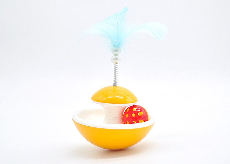 Dropship New Durable Funny Pet Cat Toys For Entertain Itself Mimi Favorite  Feather Tumbler With Small Bell Kitten Cat Toys For Catch to Sell Online at  a Lower Price