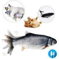 Cat Toy USB Charging Simulation Electric Dancing Moving Floppy Fish Cats Toy Interactive Electric Flopping Cat Kicker Fish Toy