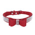 Fashion Pet Rhinestones Bow Knot Collar Dog Cat Bling Soft Cute Tie Collar Adjustable Pet Dog Supplies