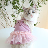 Summer Korean Sling Mesh Skirt for Cats Fashion Tulle Cat One-piece Dress Dog Cat Clothes