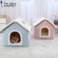 Hoopet Cat House Small Pet Bed Puppy Nest Rabbit Cave Cat Bed Washable Foldable Bed For Cat, Small Dog, Guinea Pig