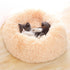 Round Plush Cat Bed House Soft Long Plush Pet Dog Cat Nest Winter Warm Sleeping Cat Pet Bed Mat Cat House