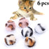 6pcs Pet Cat Toy Cat Chew Toy Plush Fashion Kitten Ball Toy Kitten Playing Toy with Catnip Funny Interactive Toys for Cats