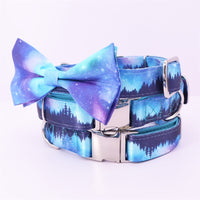 aurora Dog Collar Bow Tie with Metal Buckle Big and Small Dog&Cat Collar Pet Accessories