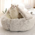 Hot Plush Pet Dog Cat Bed House Warm Round Cat Kitten Bed Semi-Enclosed Winter Cat Nest Kennel Cats Sofa Mat Basket Sleeping Bag