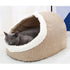 Winter Washable Pet Bed Warm Cat Cave Bed Wool Cat Basket With Free Cushion Pillow Bed For Dog Cats Pet Cushion in Cat Supplies