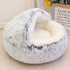 Hot Plush Pet Dog Cat Bed House Warm Round Cat Kitten Bed Semi-Enclosed Winter Cat Nest Kennel Cats Sofa Mat Basket Sleeping Bag