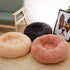 Round Plush Cat Bed House Soft Long Plush Pet Dog Cat Nest Winter Warm Sleeping Cat Pet Bed Mat Cat House