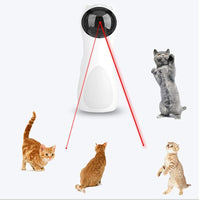 Cat Toy Interactive Laser Toy Funny Play Auto Rotating Cat Exercise Training Entertaining Toy Multi-Angle Adjustable USB Charge