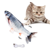 30CM Electric pet Cat Toy Fish USB Charger Interactive Realistic Cat Chew Bite Toys Catnip floppy Fish Cat toy Cat Wagging Toy