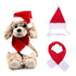 Hot Funny Christmas Clothes Warm Pet Dog Cat Clothes Puppy Santa Red Scarf Hat Deer Head Cute Dogs Cloak Cats Costume Xmas Decor