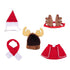 Hot Funny Christmas Clothes Warm Pet Dog Cat Clothes Puppy Santa Red Scarf Hat Deer Head Cute Dogs Cloak Cats Costume Xmas Decor