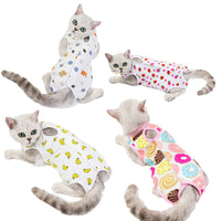Cat Operating Suit Female Pet Sterilization Clothes Weaning Anti Licking Breathable Cotton Cat Sterilization Four legged Clothes