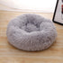 Round Plush Cat Bed House Soft Long Plush Pet Dog Cat Nest Winter Warm Sleeping Cat Pet Bed Mat Cat House