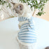 Summer Cat Skirts Scarf Striped Couple Suit Sweet Korean Style Cat one-piece Dress Dog Cat Clothes