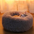Round Plush Cat Bed House Soft Long Plush Pet Dog Cat Nest Winter Warm Sleeping Cat Pet Bed Mat Cat House