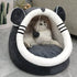 New Pet Bed Cat House Luxury Dog Fluffy Cushion Soft Kitten Cave Cat Warm Cozy Bed Velvet Sleeping Mat Winter Cat Accessories