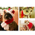 Hot Funny Christmas Clothes Warm Pet Dog Cat Clothes Puppy Santa Red Scarf Hat Deer Head Cute Dogs Cloak Cats Costume Xmas Decor