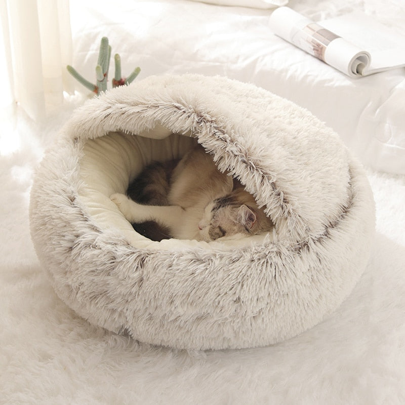 Super Cat Bed Warm Sleeping Cat Nest Soft Long Pluh Best Pet Dog