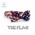 The Stars and Stripes Dog Collar with Bowtie or The Set with Match Leash Wedding Dog Collar