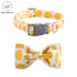 The Lemon Yellow Dog Collar with Bow Tie Plastic Buckle Dog&Cat Necklace Pet Products Unique Handmade Dog Collar and Leash Sets