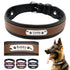 Large Dog Collar Genuine Leather Dog Collar Personalized Pet Name ID Collar Padded Customized For Medium Large Dogs