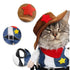 NACOCO Cowboy Dog Costume with Hat Dog Clothes Halloween Costumes for Cat and Small Dog