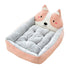 pawstrip Cute Pet Winter Dog Bed Sofa Soft Warm Cat Bed House Cartoon Small Dog Bed Cushion Pet Sofa Bed For Dog Chihuahua Teddy