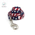 The Stars and Stripes Dog Collar with Bowtie or The Set with Match Leash Wedding Dog Collar