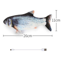 30CM Electric pet Cat Toy Fish USB Charger Interactive Realistic Cat Chew Bite Toys Catnip floppy Fish Cat toy Cat Wagging Toy