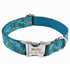 Adjustable Nylon Cool Dog Collar Custom Carved Name Phone Blue Pitbull Personalized Dog Collar