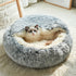 Round Cat Bed Plush Cat Warm Bed House Soft Long Plush Pet Dog Bed For Small Dogs Cat Nest 2 In 1Pet Bed Cushion Sleeping Sofa