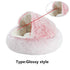 Winter Cat Bed Round Plush Warm Soft Pet Bed Soft Long Plush Bed For Small Dogs Cats Nest 2 In 1 Cat Bed Puppy Sleeping Bag