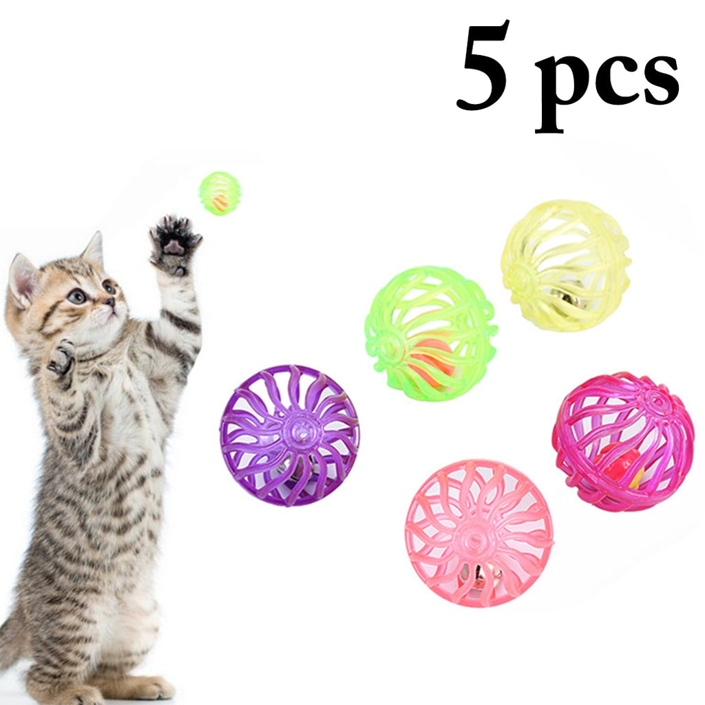 Tidoin Electrical Cat Exercise Teaser Toy with Plush Tail and Ball Contains Bells