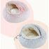 HOOPET Cat Bed Round Cat Nest Puppy Cave Long Plush Pet Bed Warm Cats Bed 2-In-1 Cat Cushion Sleeping Sofa