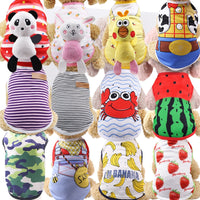 Cute Puppy Dog Shirt Vest Pet Thirt Dog Clothes Summer for Small Dogs Chihuahua Yorkshire Maltese Pets Clothing Cat Outfit