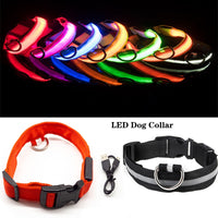 Pet Dog LED Collar Harness Led Usb Rechargeable Luminous Dog Collars Night Dog Collars Glow Night Flashing Glow Pet Collar XS-L