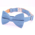Jeans Bow Tie Dog Collar & neck tie collar leash & Personalized Engraved Dog Collar with All Metal Buckle